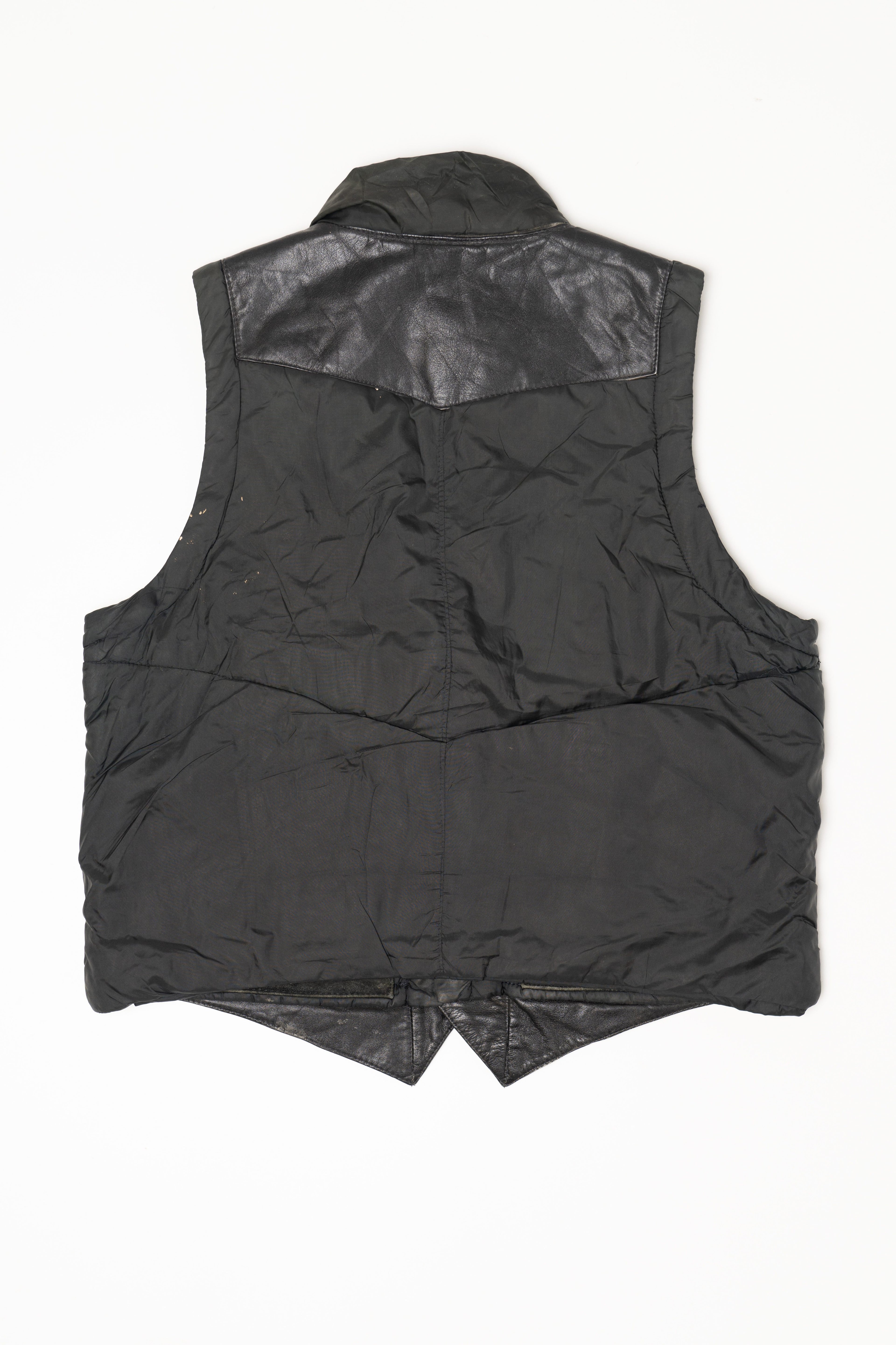 Vintage Chess King Leather Biker Vest (1980s)