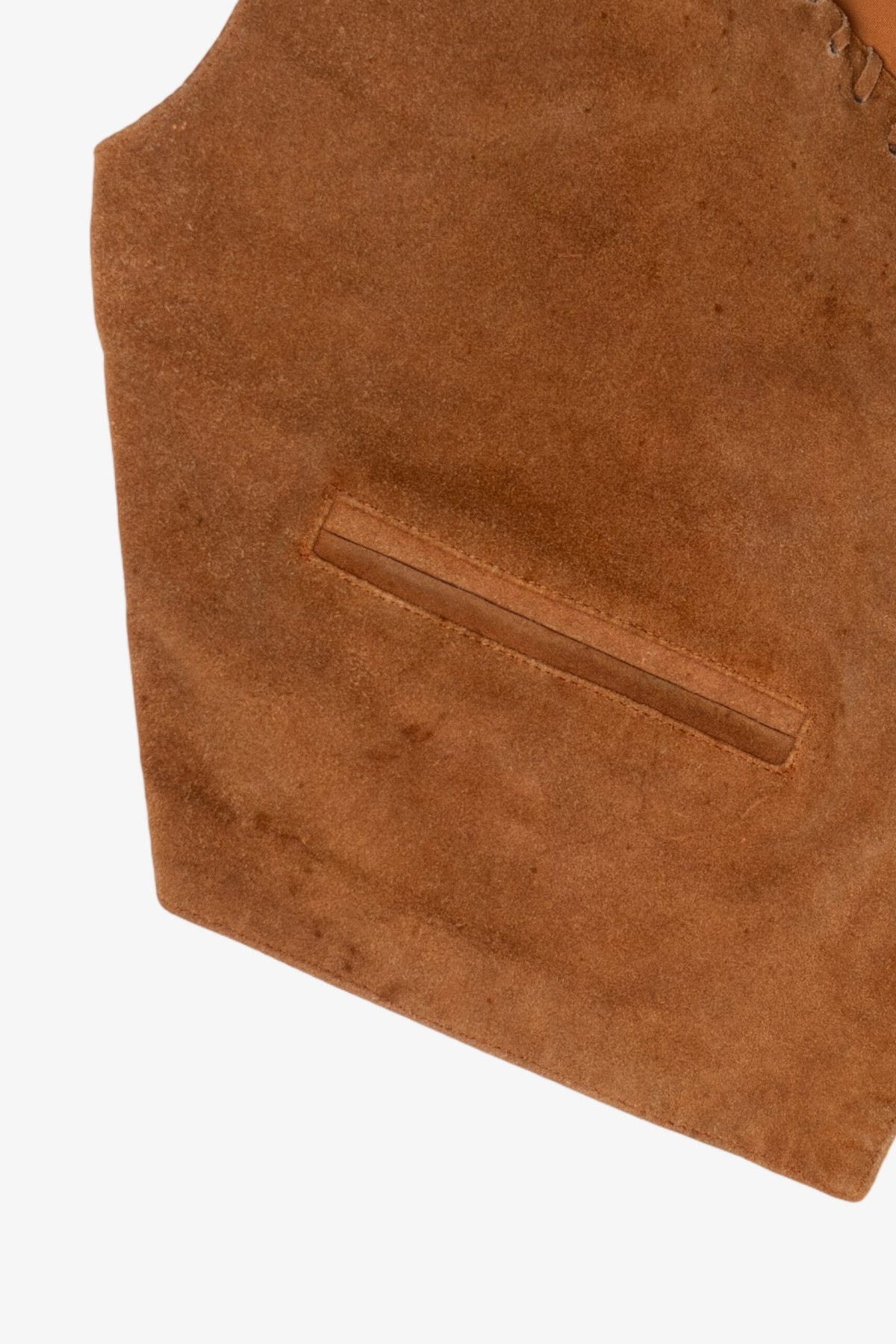 Vintage Brown Leather Mona Mode Vest (1980s)