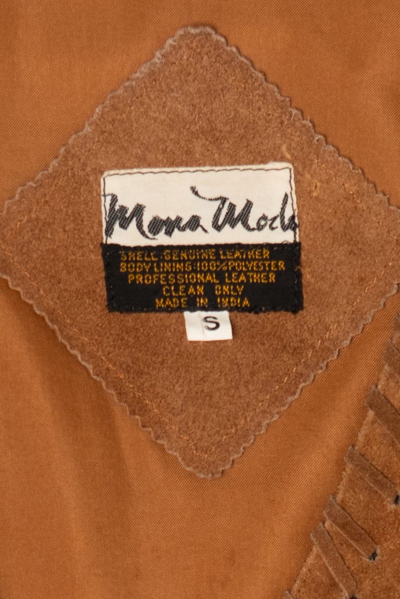Vintage Brown Leather Mona Mode Vest (1980s)