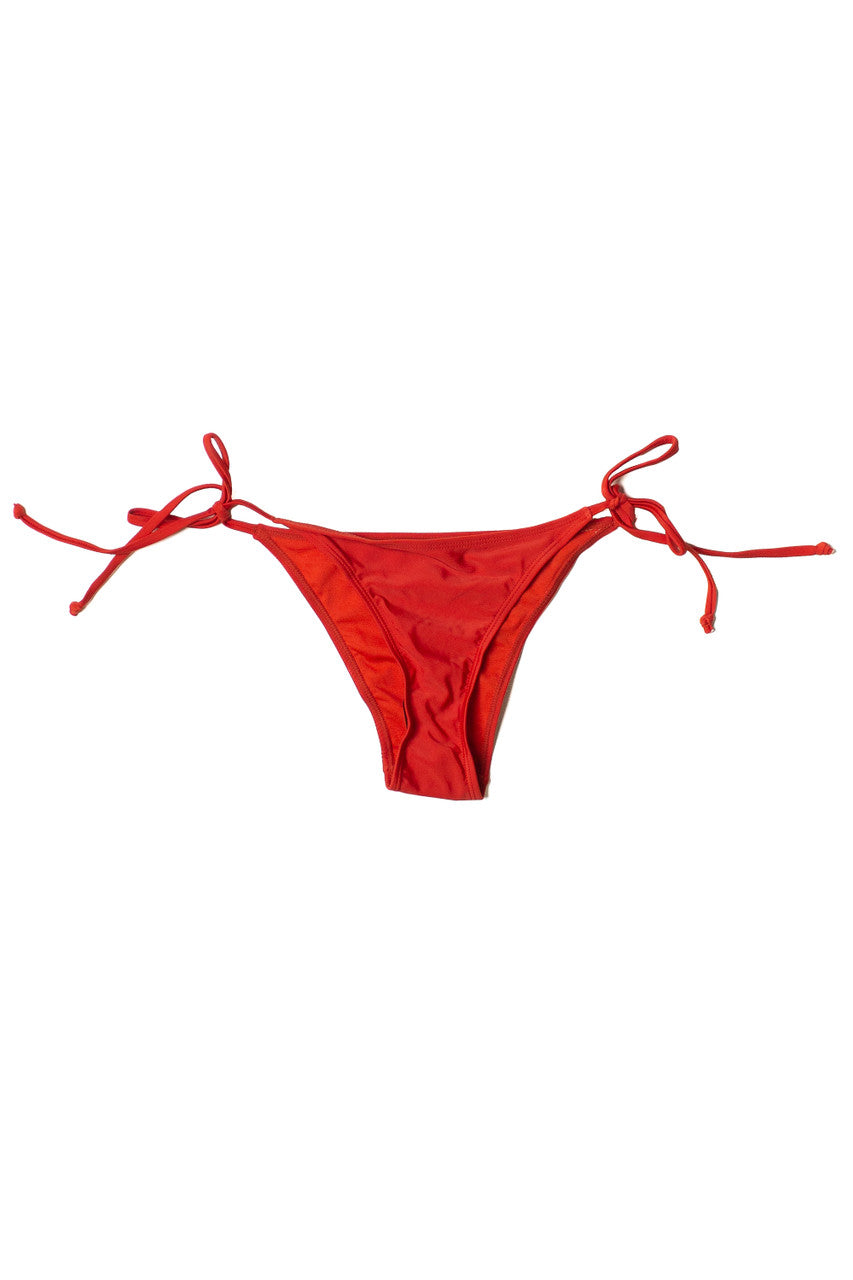 Bright Red Triangle Bikini Bottom