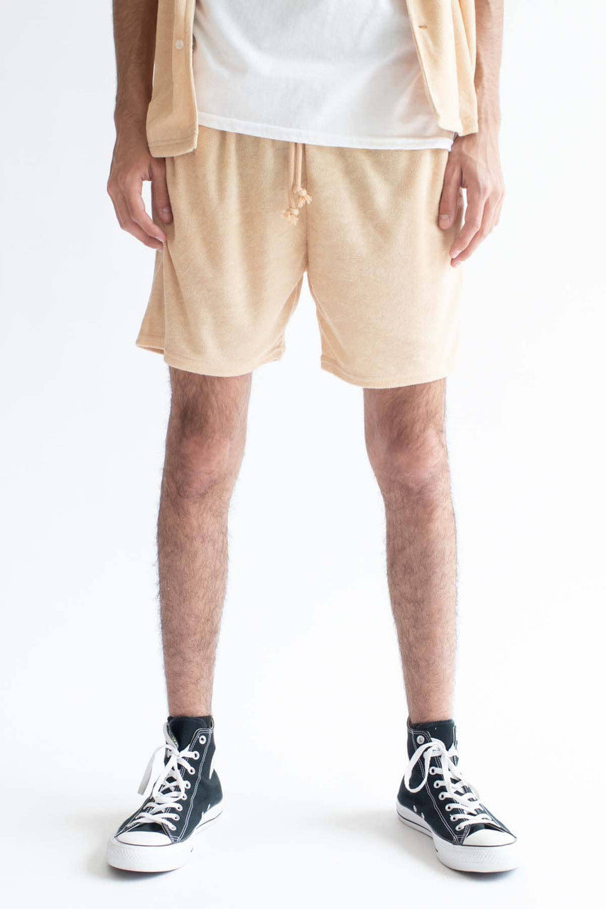 Tan Terry Shorts