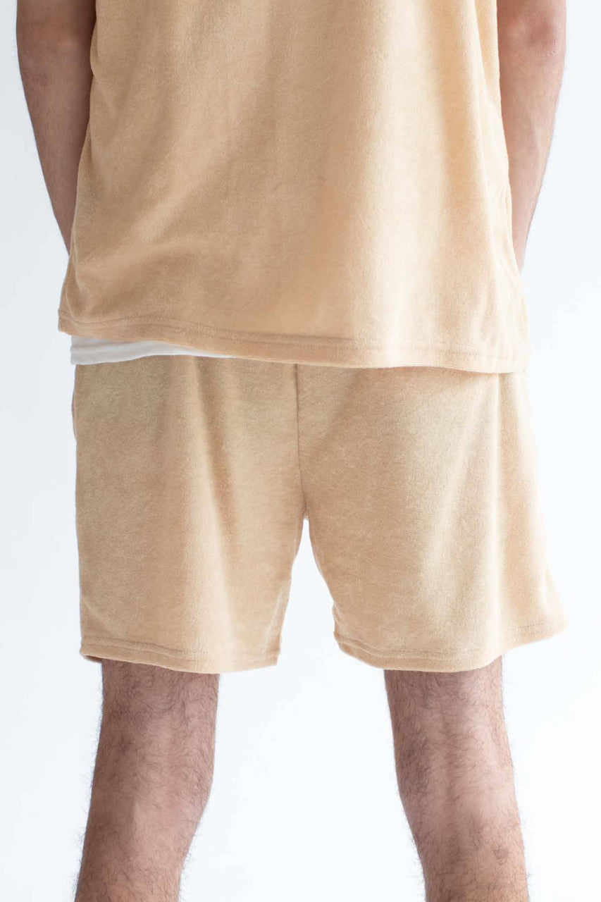 Tan Terry Shorts
