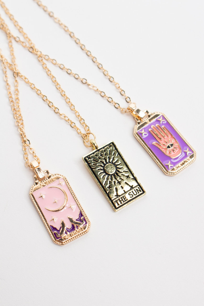 Gold Sun Tarot Necklace