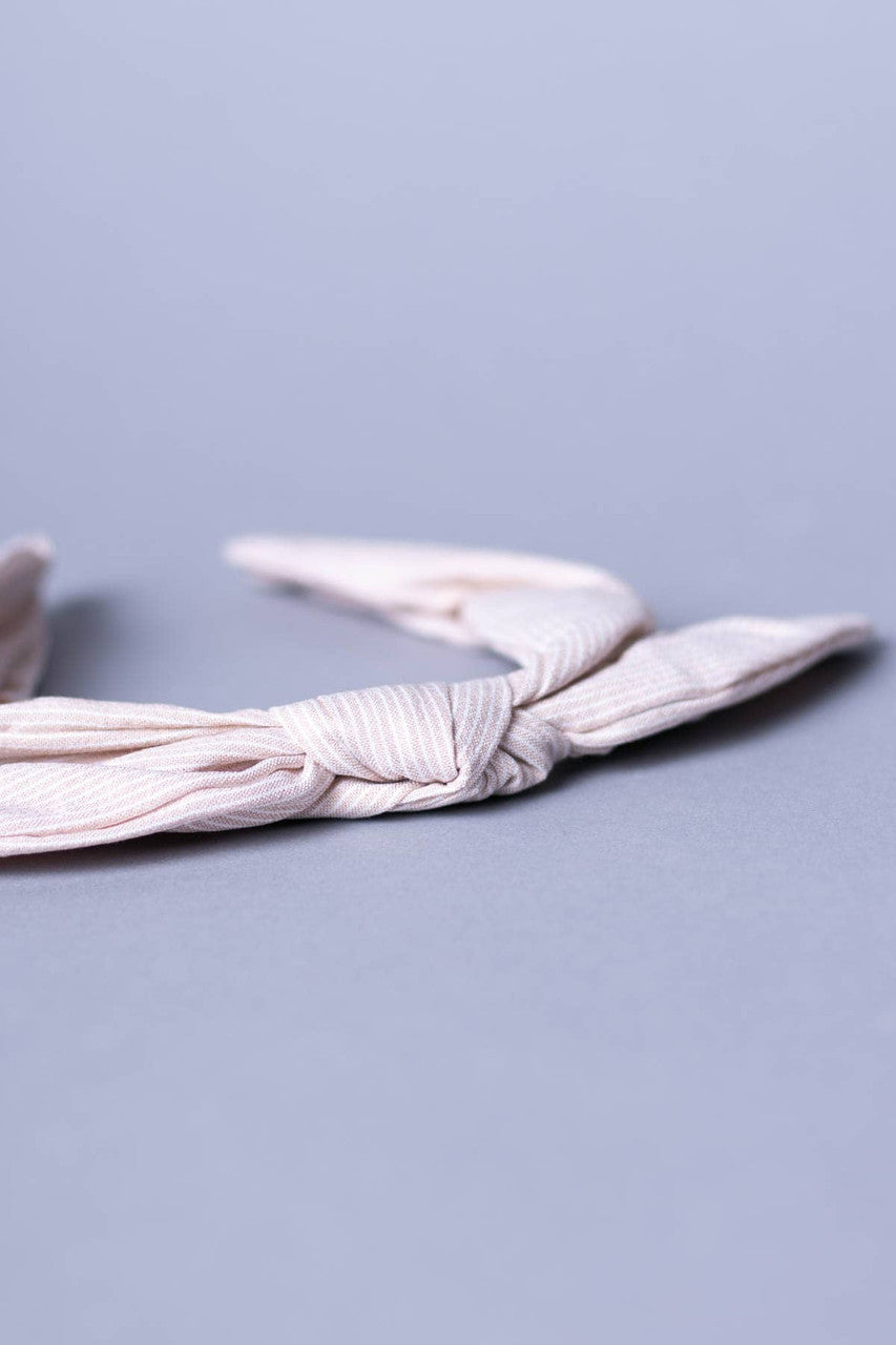 Taupe Knotted Bow Headband
