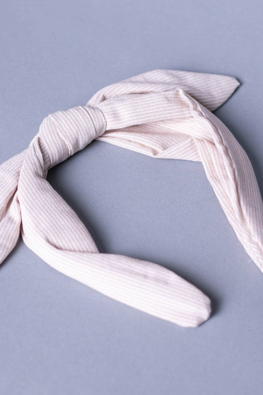 Taupe Knotted Bow Headband