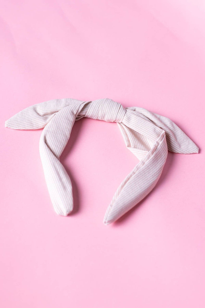 Taupe Knotted Bow Headband