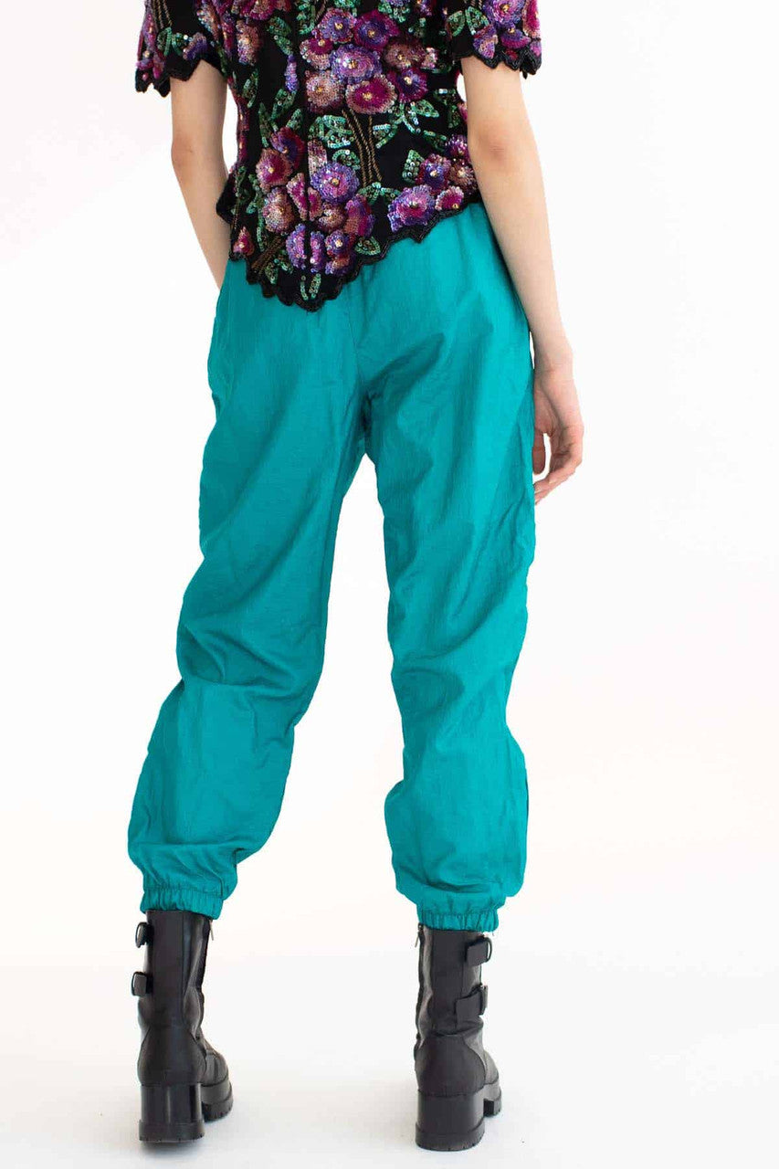 Teal Lightweight Windbreaker Joggers