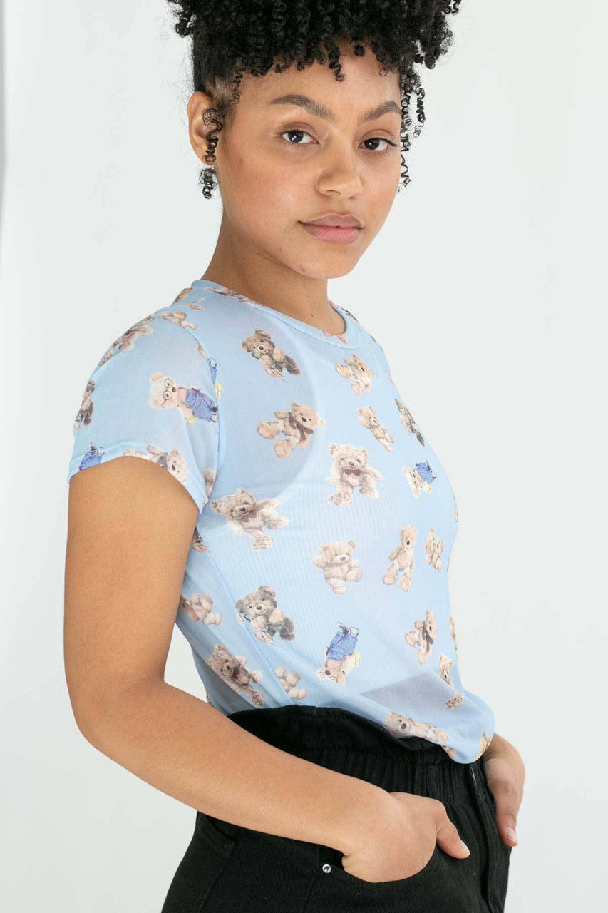 Teddy Bear Mesh Tee