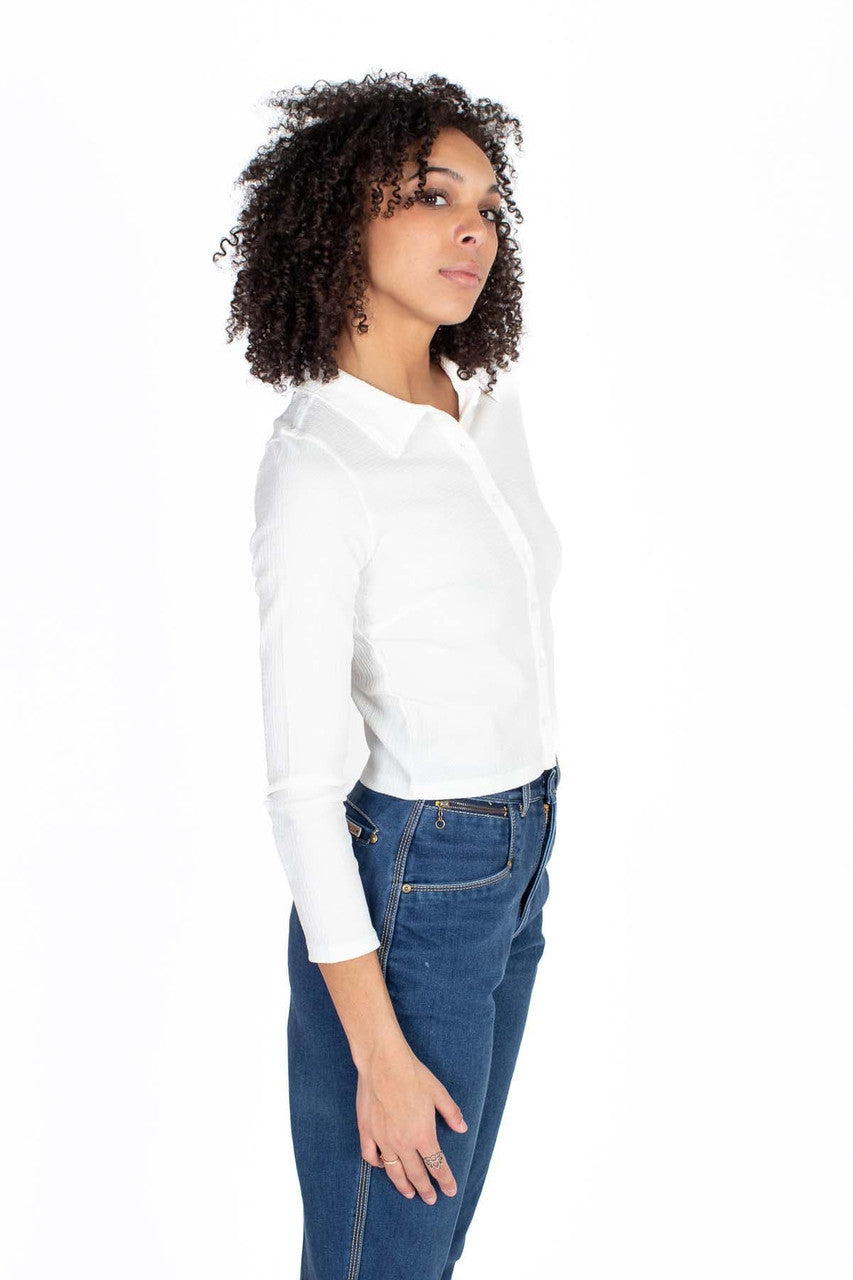 Textured Button Down