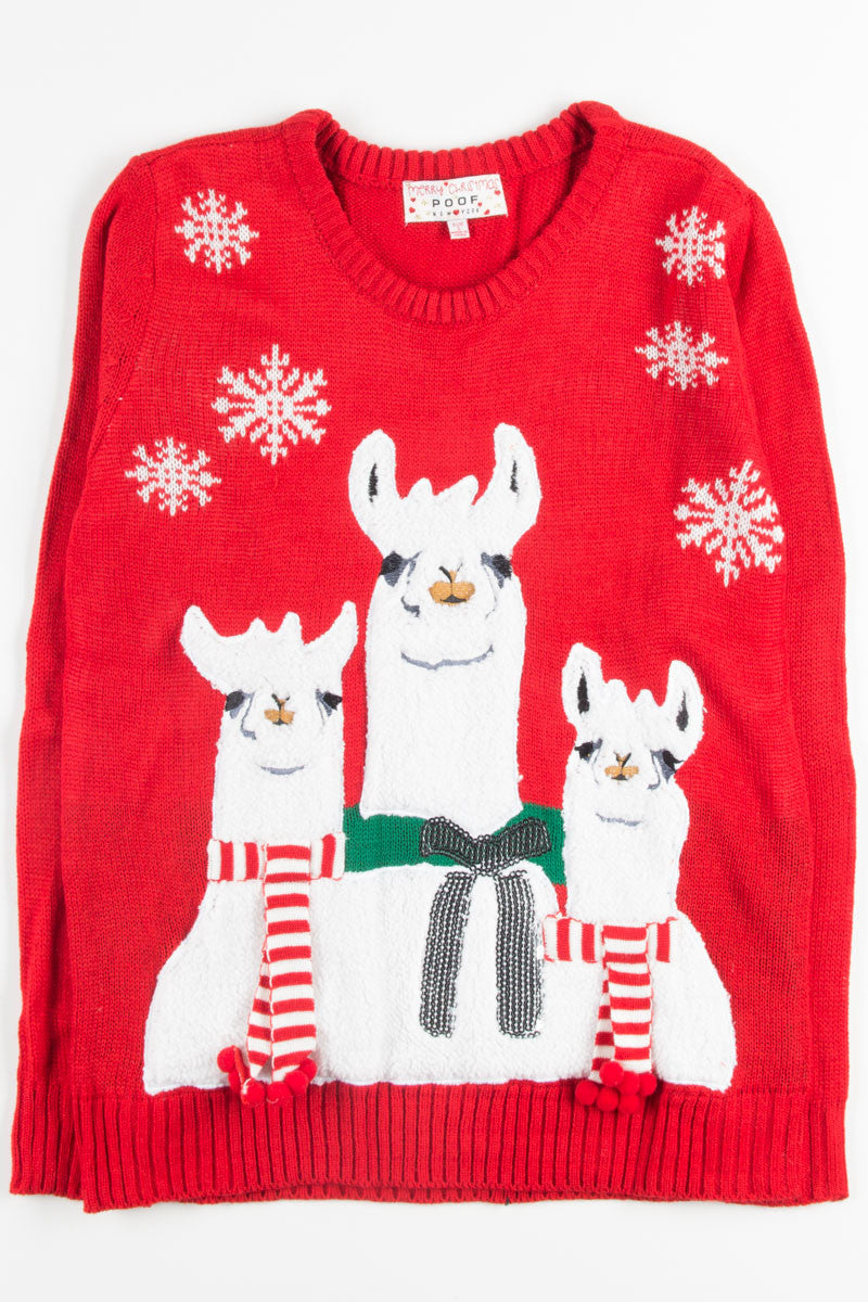 Three Llamas Holiday Sweater