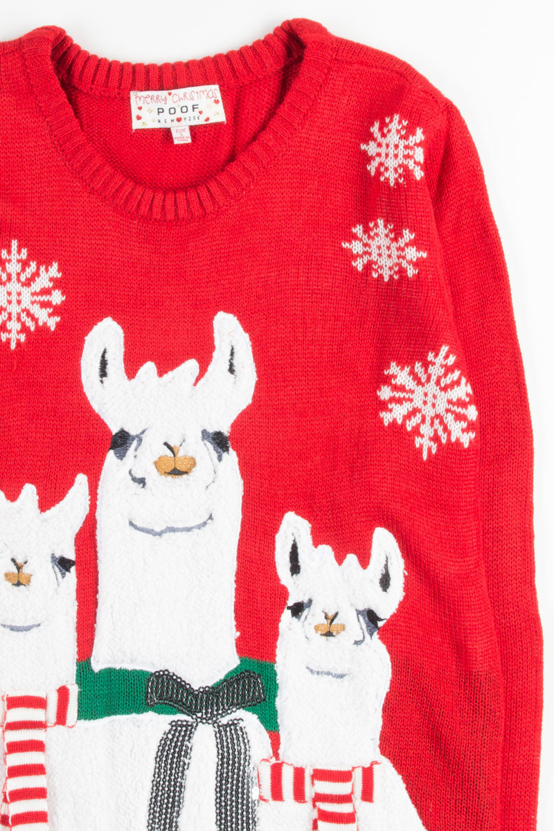 Three Llamas Holiday Sweater