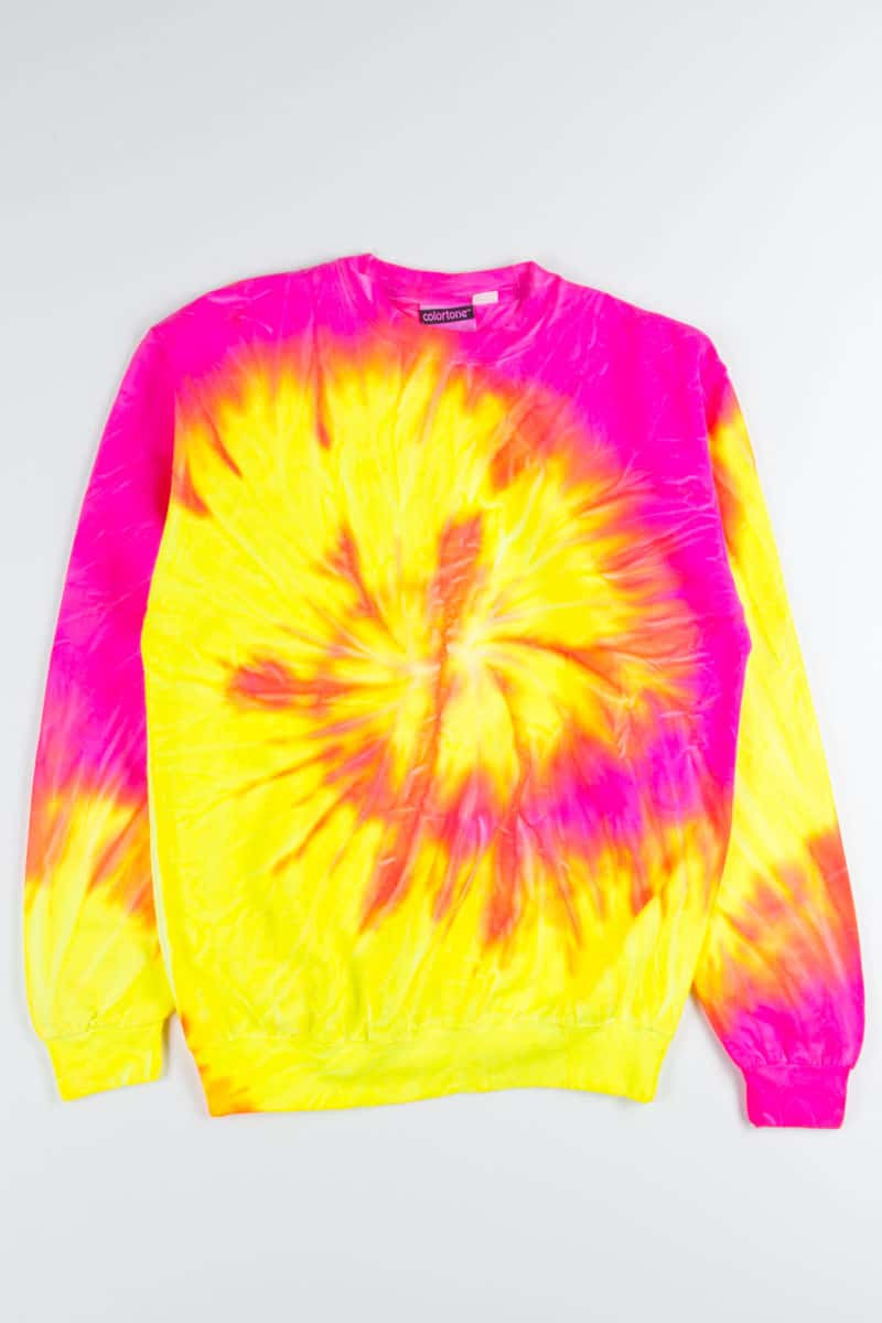 Fluorescent Tie Dye Sweatshirt