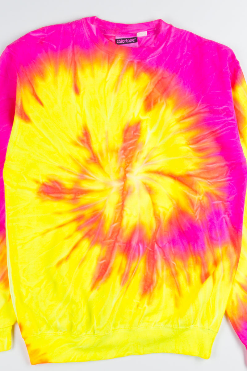 Fluorescent Tie Dye Sweatshirt