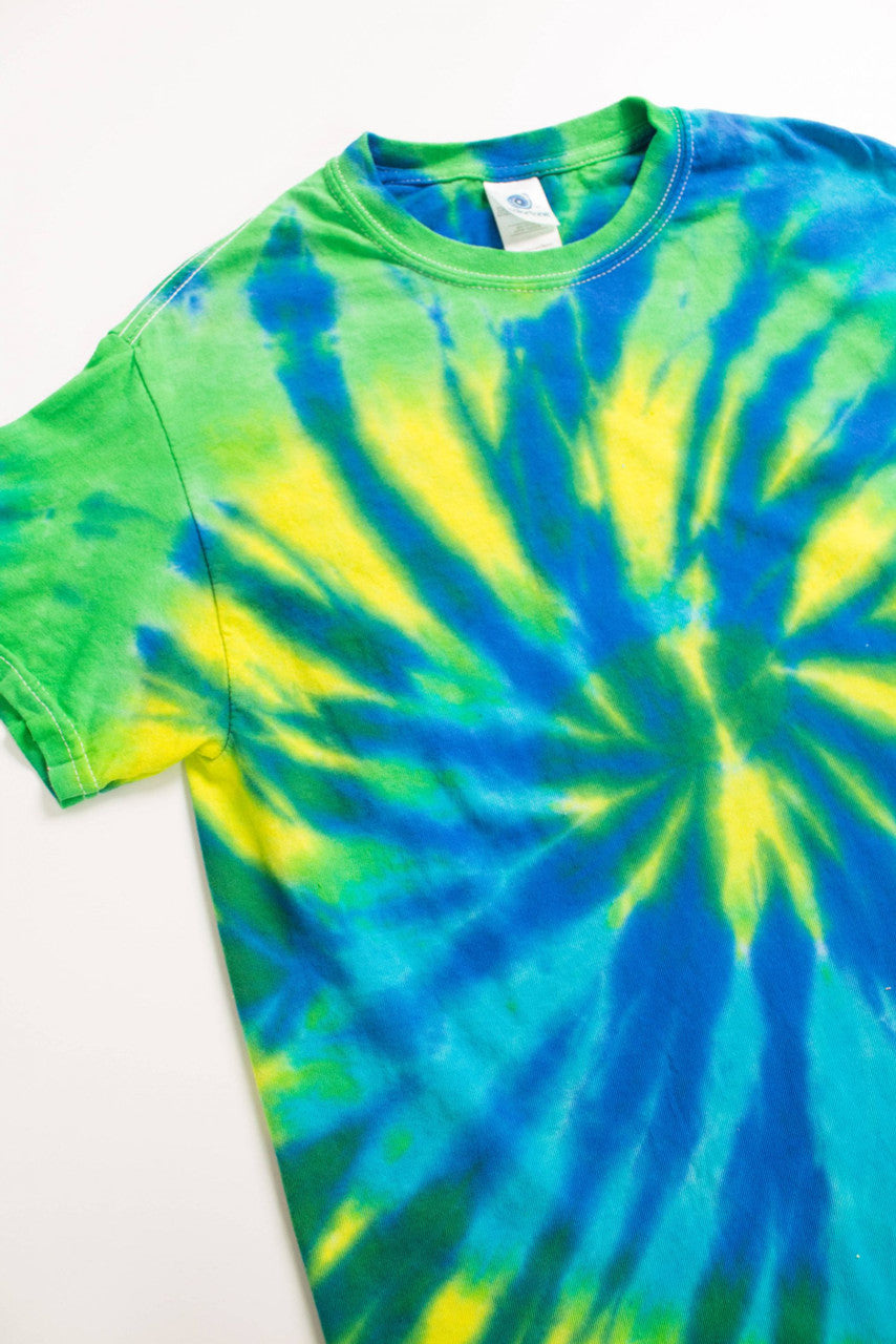 Blue Citrus Swirl Tie Dye Shirt