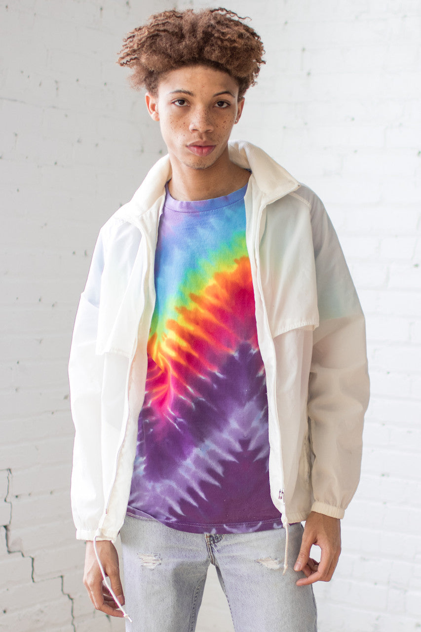 Translucent White Windbreaker