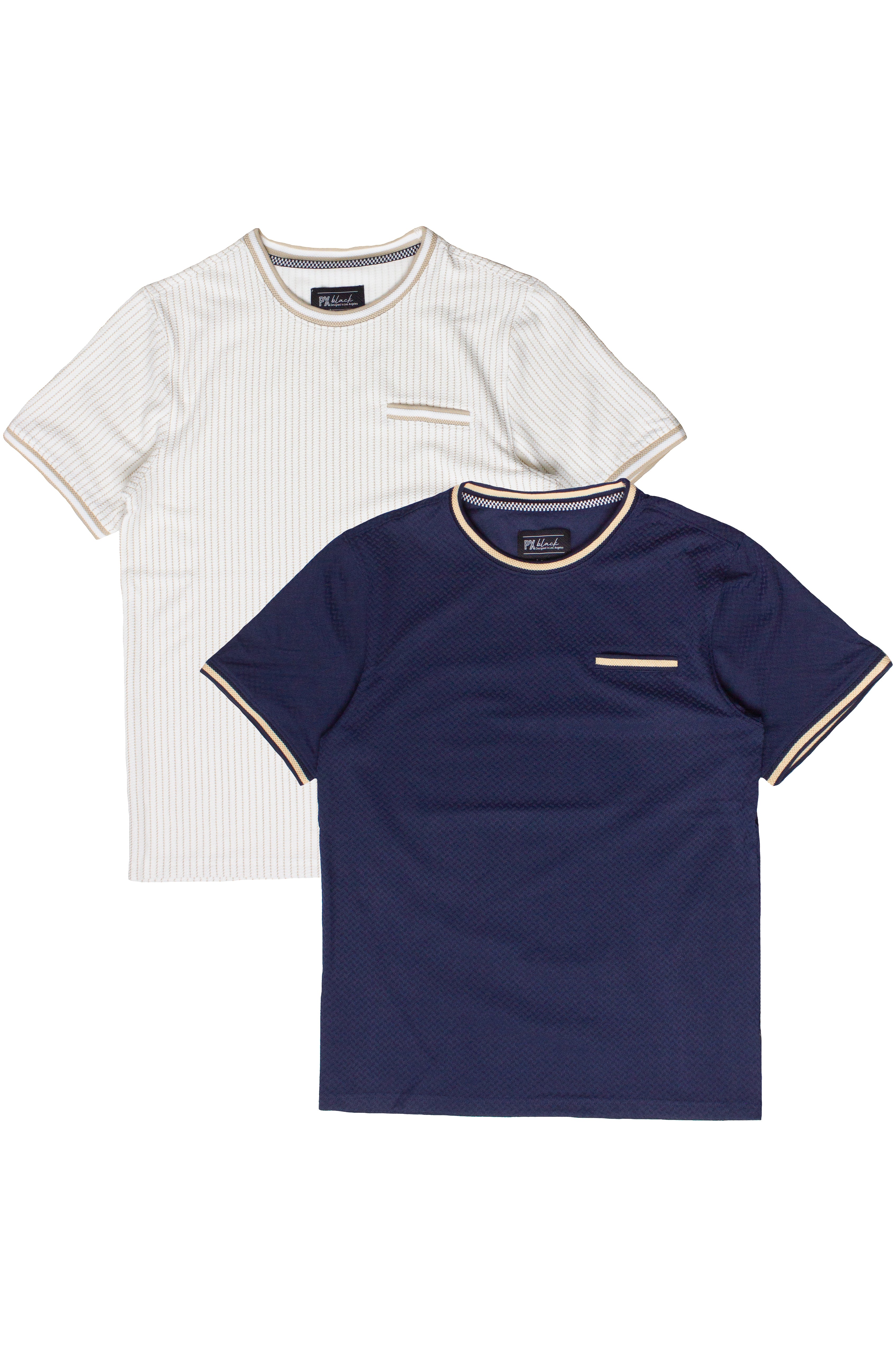 Textured Trim T-Shirts