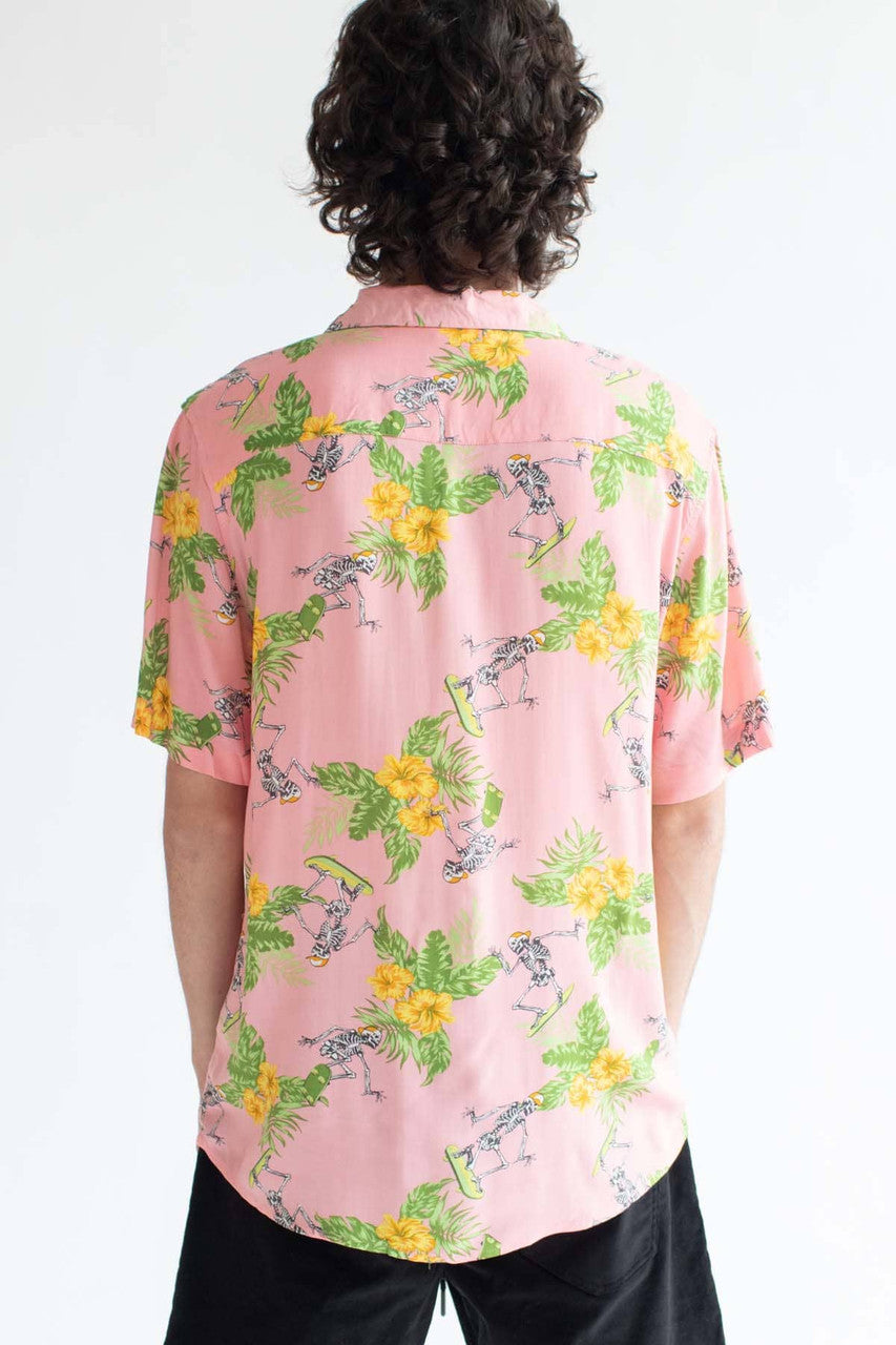 Tropical Surfing Skeleton Hawaiian Shirt