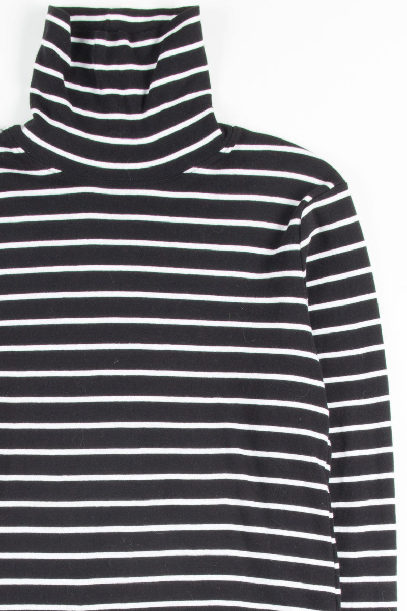 Black Striped Turtleneck