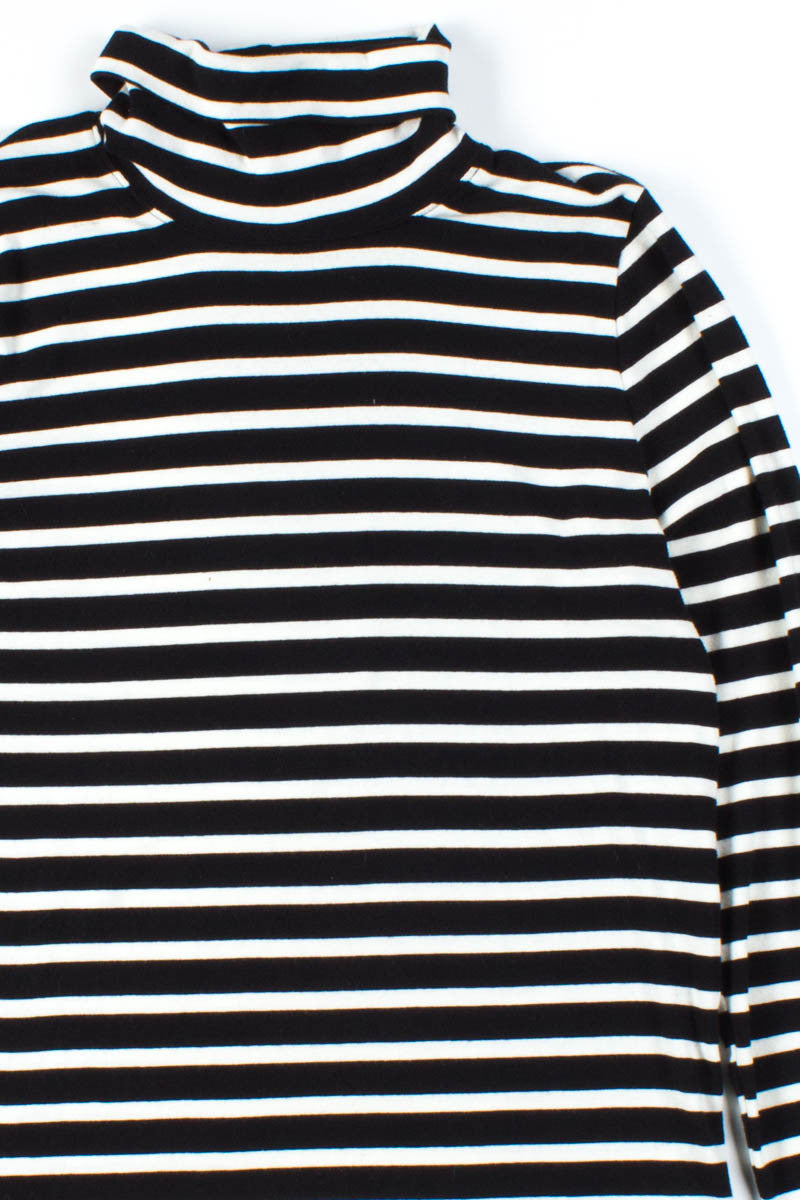 Black & White Striped Turtleneck