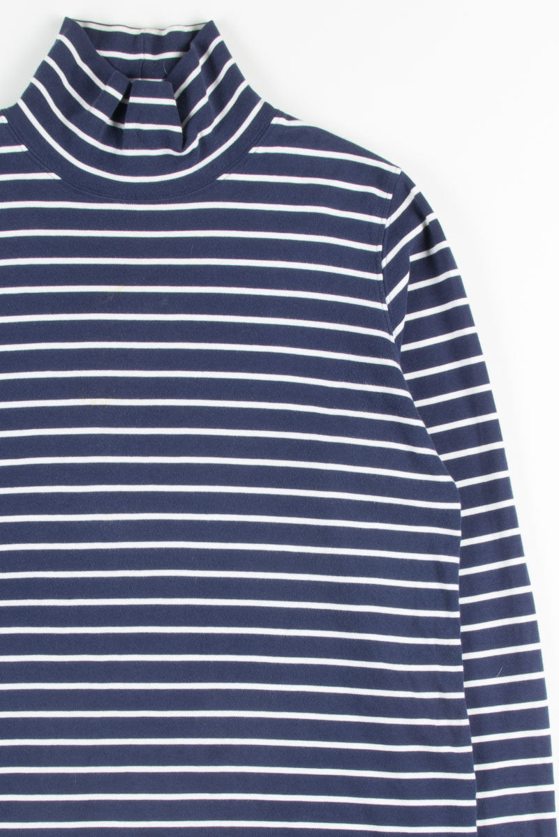 Navy & White Striped Turtleneck 1