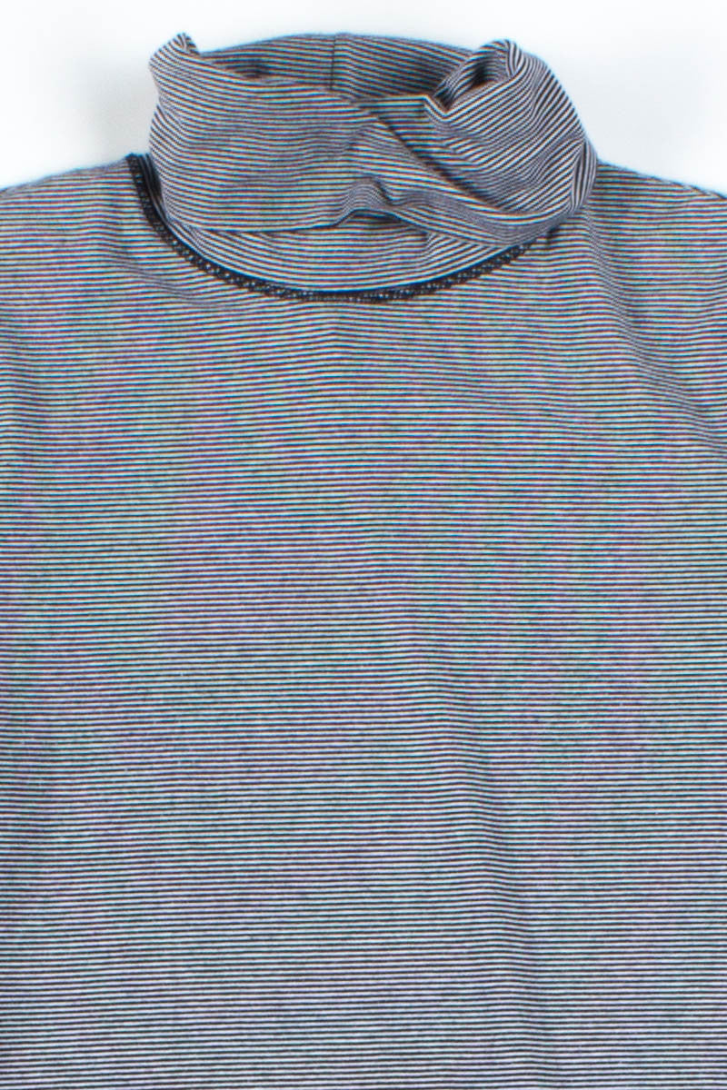 Black & White Mini-Striped Turtleneck