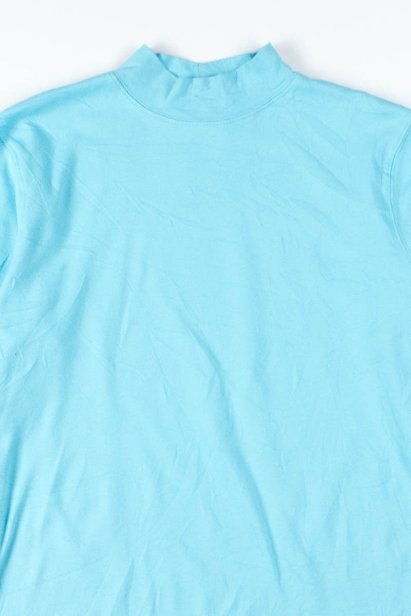 Cyan Vintage Mock Turtleneck