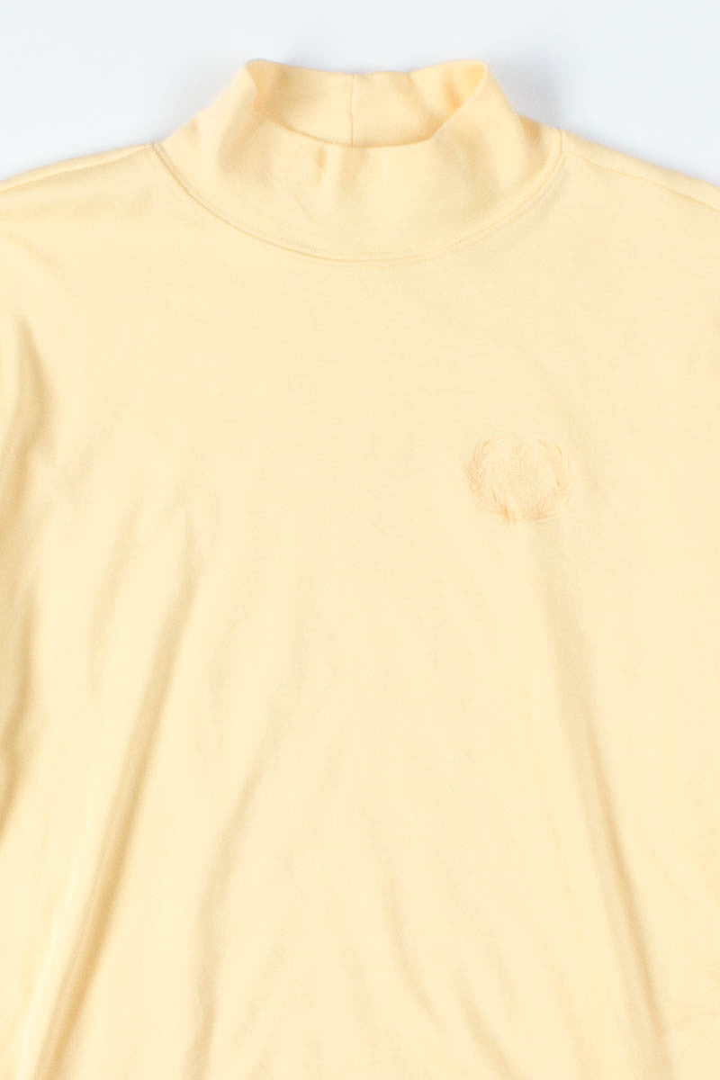 Yellow Fleur de Lis Mock Turtleneck