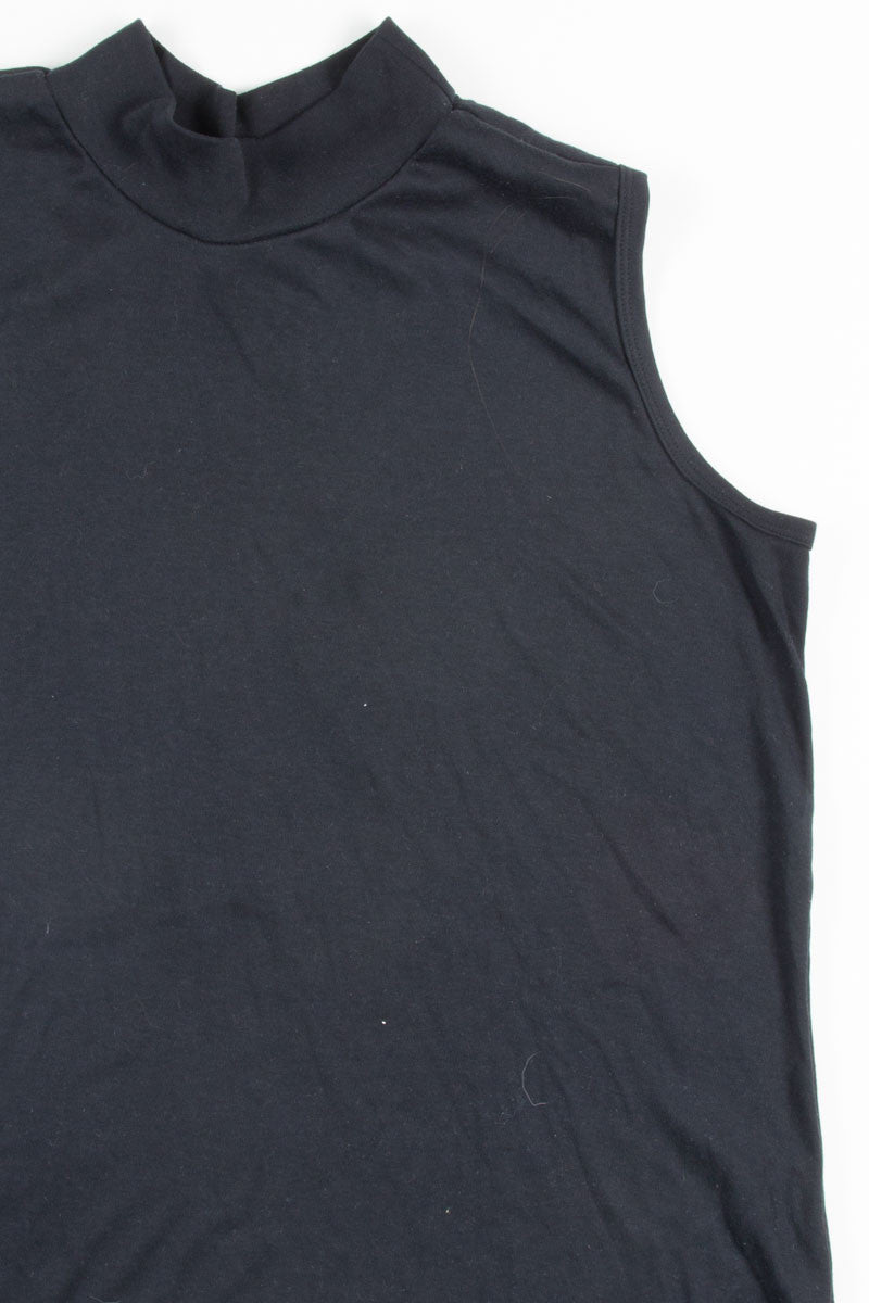 Black Sleeveless Turtleneck