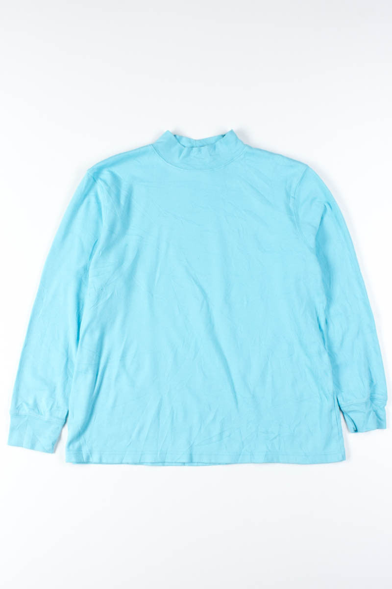 Cyan Vintage Mock Turtleneck