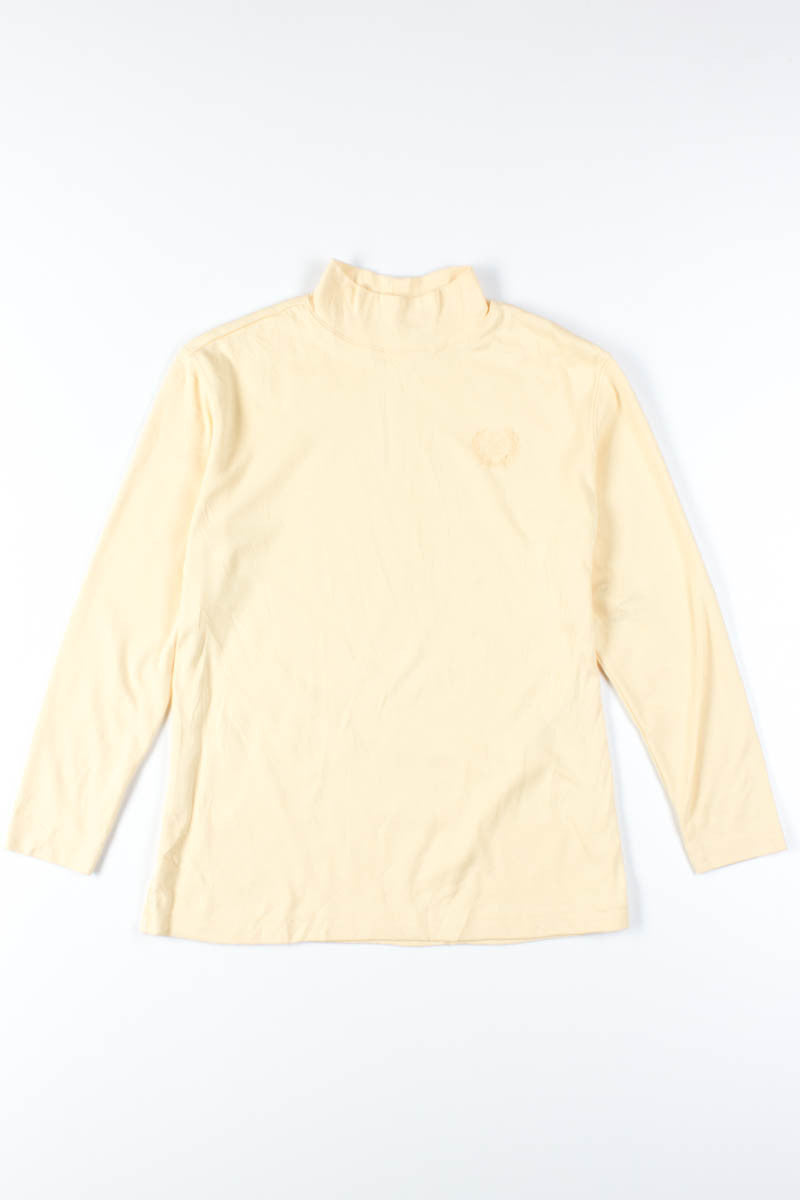 Yellow Fleur de Lis Mock Turtleneck 1