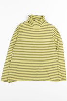 Green Striped Turtleneck
