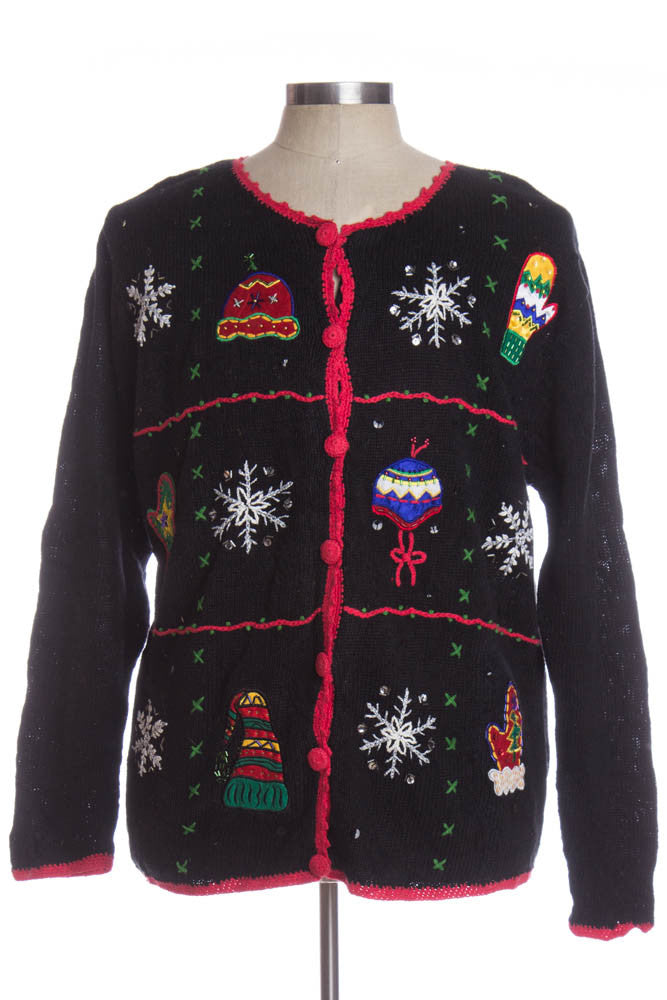 Black Ugly Christmas Cardigan 33071