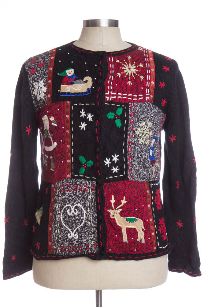 Black Ugly Christmas Cardigan 33268