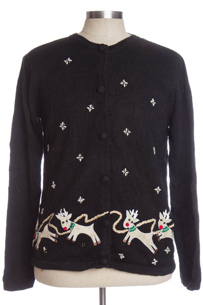 Black Ugly Christmas Cardigan 33273