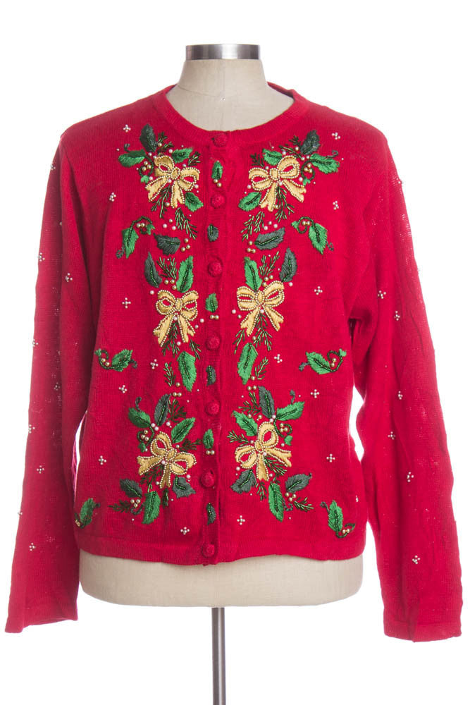 Red Ugly Christmas Cardigan 33361