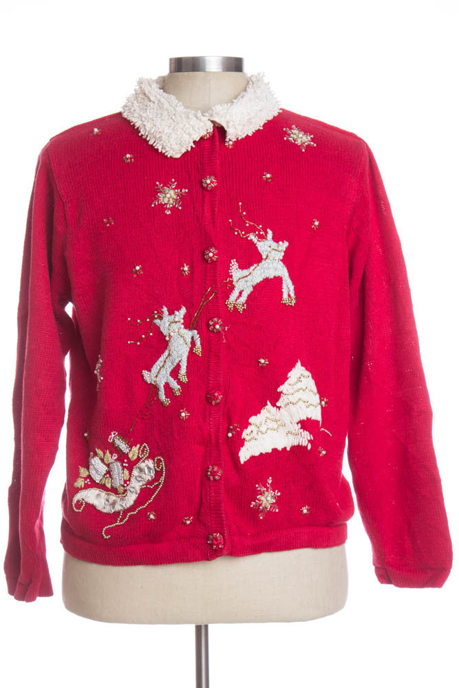 Red Ugly Christmas Cardigan 33468