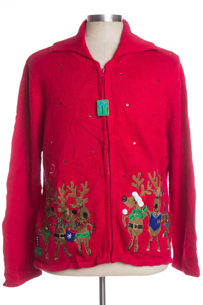 Red Ugly Christmas Cardigan 33555