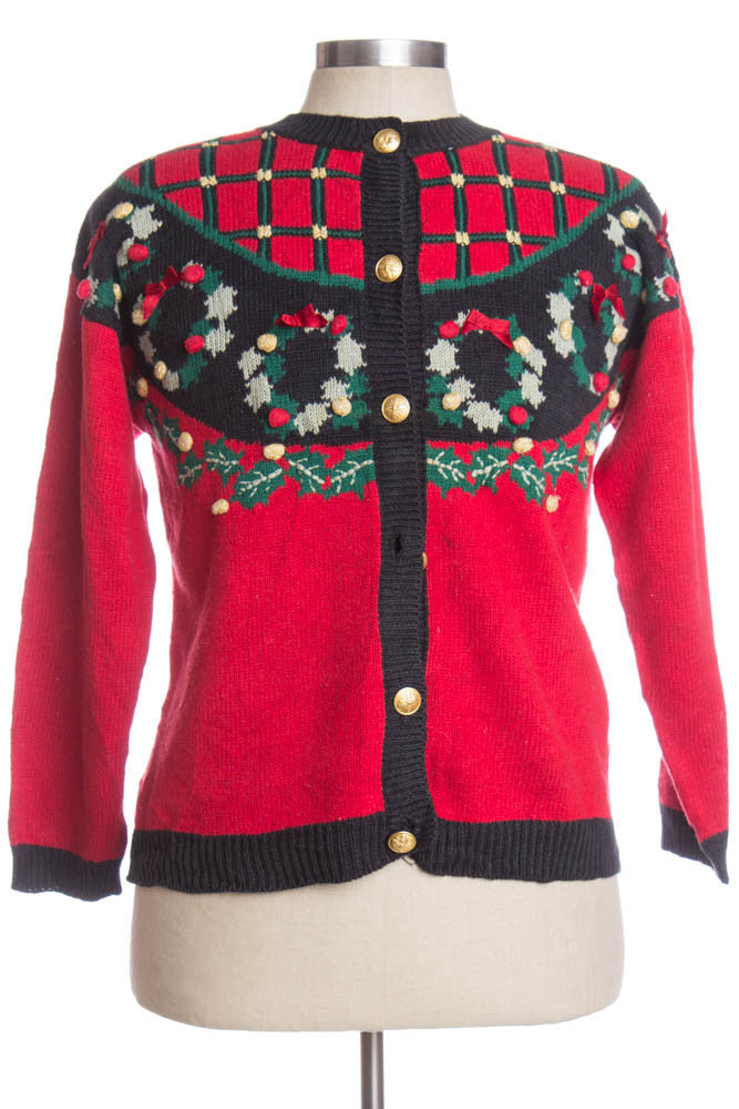 Red Ugly Christmas Cardigan 33627