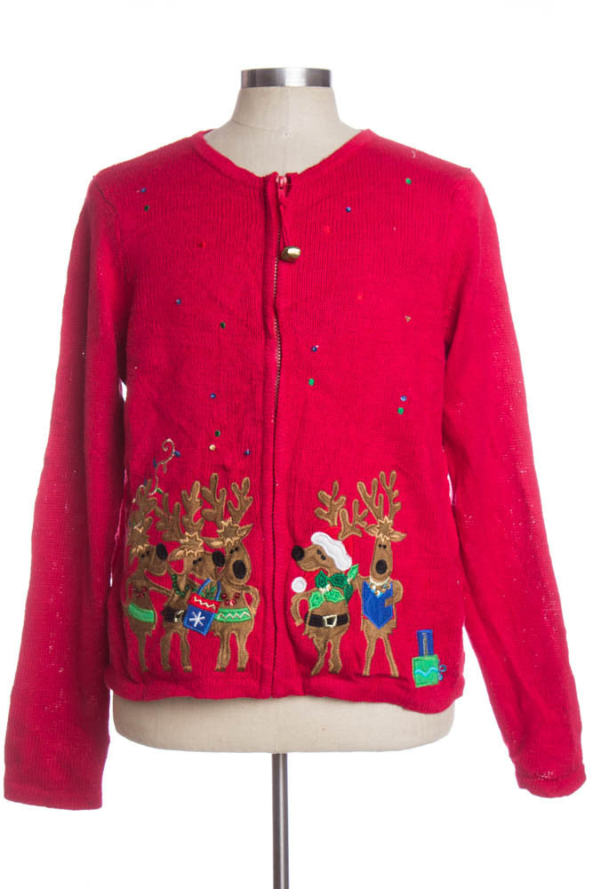 Red Ugly Christmas Cardigan 33740