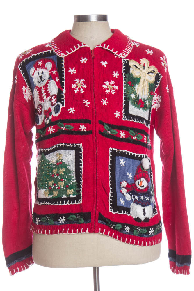 Red Ugly Christmas Cardigan 33771