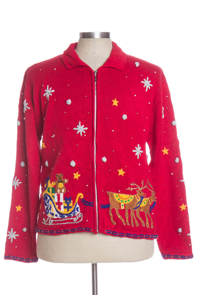 Red Ugly Christmas Cardigan 33803