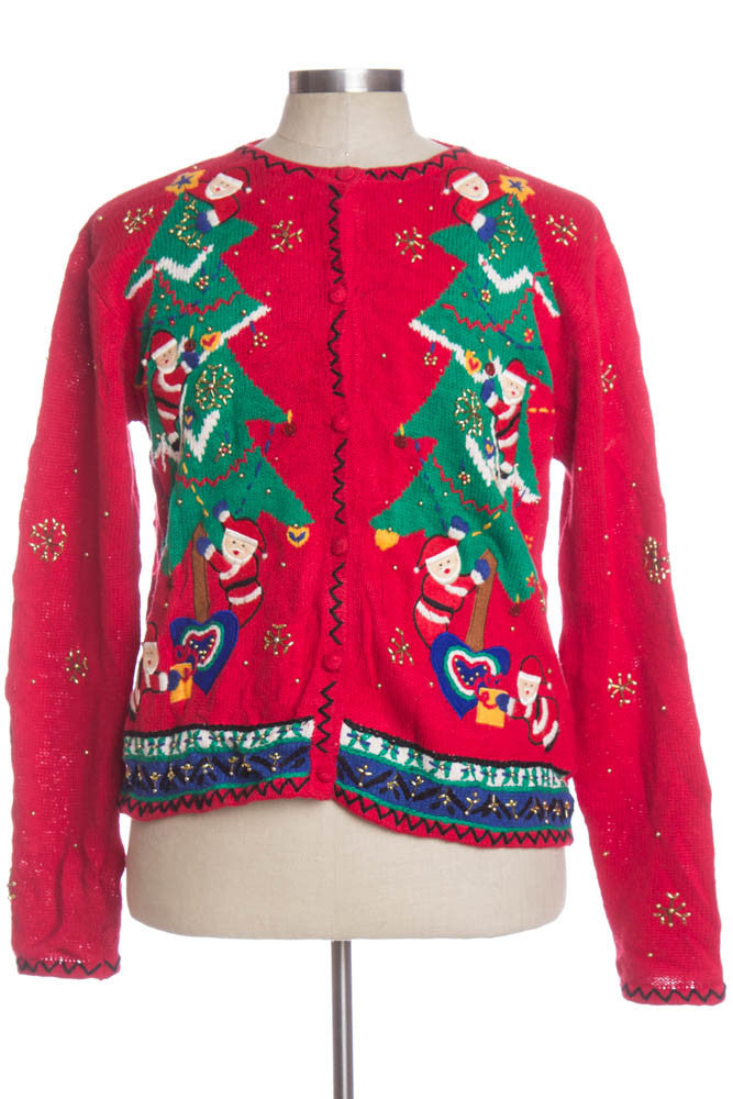 Red Ugly Christmas Cardigan 33857
