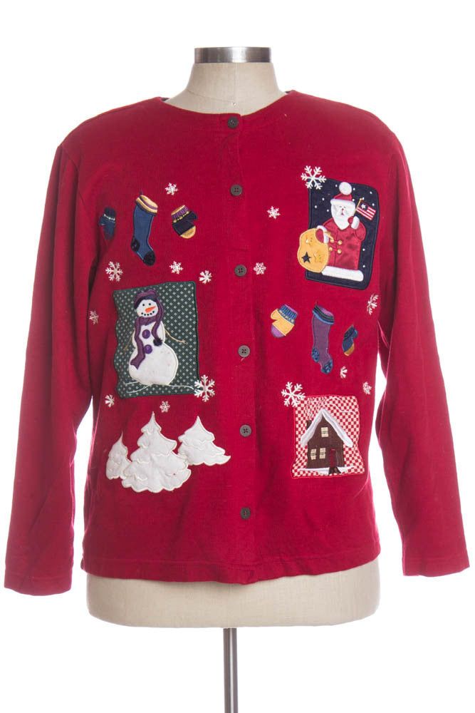 Red Ugly Christmas Cardigan 34226