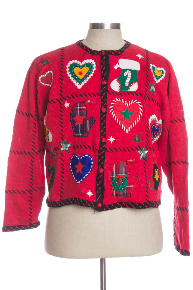 Red Ugly Christmas Cardigan 34357