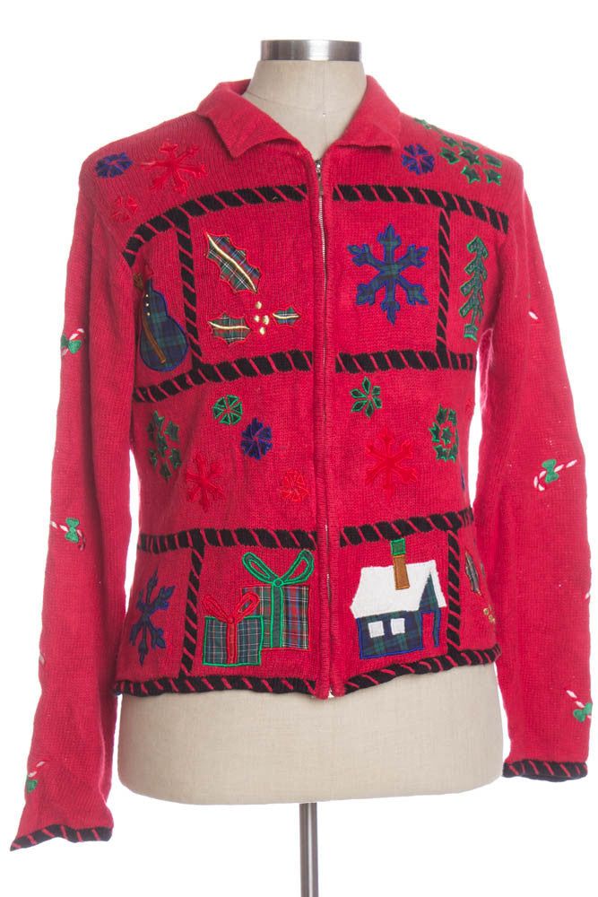 Red Ugly Christmas Cardigan 34381