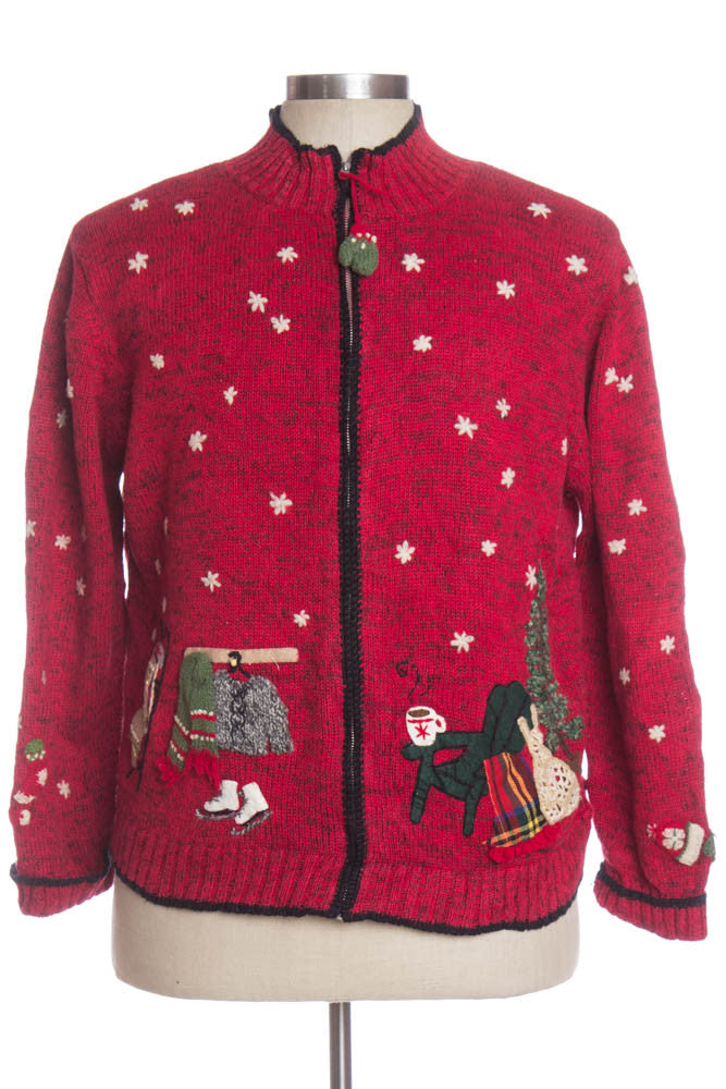 Red Ugly Christmas Cardigan 34424