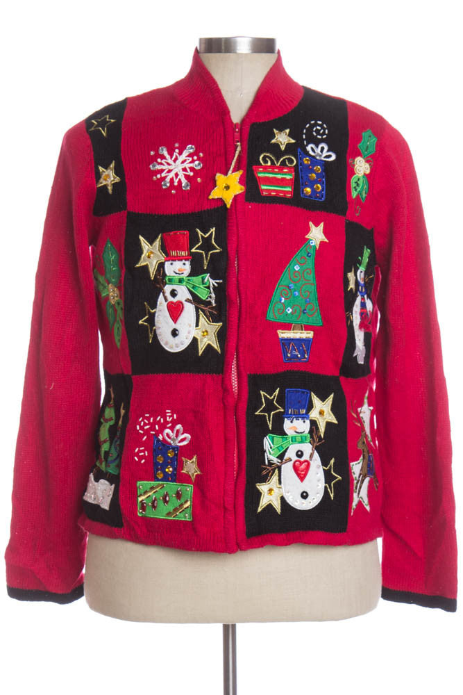Red Ugly Christmas Cardigan 34527