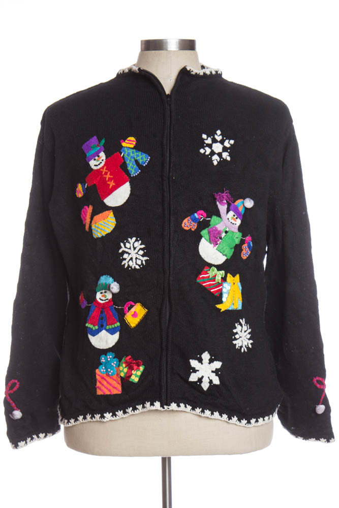 Black Ugly Christmas Cardigan 34689