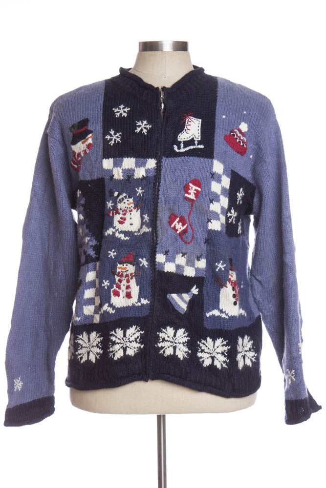 Blue Ugly Christmas Cardigan 34694