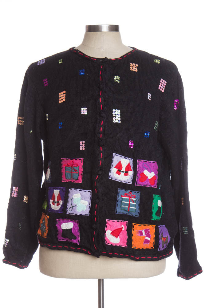 Black Ugly Christmas Cardigan 34697